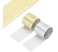 PATIKIL 5x5mm Self Adhesive Mirrors Mosaic Tiles, 3200 Pcs Square Mini Glass Mosaic Disco Tile Sticker for DIY Craft Disco Ball Party Decoration, Gold Silver