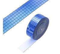 PATIKIL 5x5mm Self Adhesive Mirrors Mosaic Tiles, 3600 Pcs Square Mini Glass Mosaic Disco Tile Sticker for DIY Craft Disco Ball Party Decoration, Blue