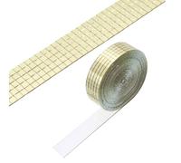 PATIKIL 5x5mm Self Adhesive Mirrors Mosaic Tiles, 5000 Pcs Square Mini Glass Mosaic Disco Tile Sticker for DIY Craft Disco Ball Party Decoration, Gold Tone