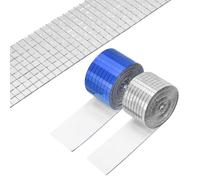 PATIKIL 5x5mm Self Adhesive Mirrors Mosaic Tiles, 6400 Pcs Square Mini Glass Mosaic Disco Tile Sticker for DIY Craft Disco Ball Party Decoration, Blue Silver