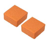 PATIKIL 5x5x2.5cm Pickleball Paddle Eraser,2 Pcs Square Rubber Pickleball Racket Dust Remover Bar Cleaner,Orange
