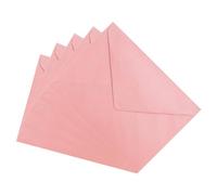 PATIKIL 5x7 Envelopes, 100Pcs A7 Size Gummed V Flap Pearl Invitation Envelopes for Greeting Cards Wedding Invitations Graduation Birthday Party, Pink