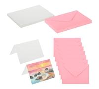 PATIKIL 5x7 Inch Pure Cotton Watercolor Cards, 25 Sets Postcards with Envelopes 140lb/300 GSM for Art Painting Creative Thank Notes, Pink