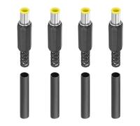 PATIKIL 6.0x4.4mm DC Male Plug Power Supply Ends, 20 Pack DIY DC Barrel Connector Replacement with Heat Shrink Tube, Yellow