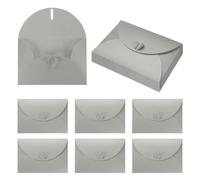 PATIKIL 6.1 x 4.1 Inch Mini Card Envelopes, 20Pcs Cute Envelopes Holder with Heart Clasp for Birthday Weddings Favors Business Greeting Cards, Silver