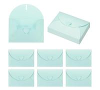 PATIKIL 6.1 x 4.1 Inch Mini Card Envelopes, 20Pcs Cute Envelopes Holder with Heart Clasp for Birthday Weddings Favors Business Greeting Cards, Light Blue