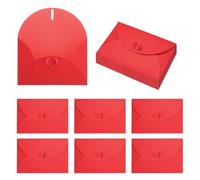 PATIKIL 6.1 x 4.1 Inch Mini Card Envelopes, 20Pcs Cute Envelopes Holder with Heart Clasp for Birthday Weddings Favors Business Greeting Cards, Red