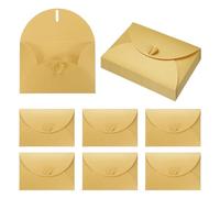 PATIKIL 6.1 x 4.1 Inch Mini Card Envelopes, 20Pcs Cute Envelopes Holder with Heart Clasp for Birthday Weddings Favors Business Greeting Cards, Gold