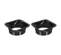 PATIKIL 6.2" Duct Connector Flange, 2pcs PP Dryer Vent Wall Plate Square to Round Straight Ducting Plate for Air Heating Cooling Ventilation Exhaust Fan