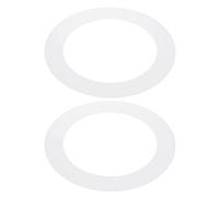 PATIKIL 6.3" ID 8.7" OD Plastic Trim Ring, 2 Pcs Ceiling Light Goof Rings Matte Circular Light Cover Lighting Fixture for Ceiling Wall Recessed Can Downlights, Translucent Matte White