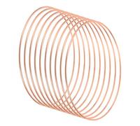 PATIKIL 6.3 Inch Dream Catcher Rings, 10 Pcs Metal Macrame Wreath Floral Round Ring Hoop for Christmas Decor Home Car DIY Craft Wedding Wall Hanging Decorations, Rose Gold