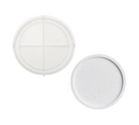 PATIKIL 6.3" Round Tray Resin Mould with Edge, Plate Silicone Moulds for Epoxy Resin Jewelry Storage Containers Blank Casting Mould for DIY Craft Home Decorations Making Tool, White