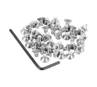 PATIKIL #6-32 x 3/16" Flat Head Socket Cap Screws, 50Pcs Countersunk Bolts Head Machine Screws 304 Stainless Steel (18-8) UNC Socket Drive Bolt Fasteners for Industry Machinery Household