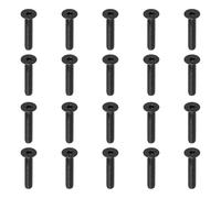 PATIKIL #6-32 x 3/4 Inch Flat Head Socket Cap Screws, 20 Pack Flat Countersunk Bolts Hex Socket Drive Machine Screws Full Thread Coarse Thread UNC Black Oxide Grade 10.9