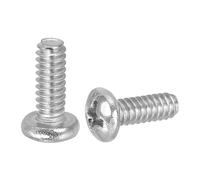 PATIKIL #6-32 x 3/8" Pan Head Machine Screws, 100 Pcs 304 Stainless Steel Round Head Screws for Cabinet Drawer Knob Pull Handle, Phillips Drive, Fully Threaded, Bright Finish