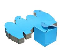 PATIKIL 6.3cm x 6.3cm x 10cm Favor Boxes, 100 Pcs Candy Party Gift Boxes for Wedding Mother's Day Easter Anniversary Christmas Graduation Celebration, Reflective Blue