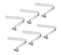 PATIKIL 6.4x5mm Kayak Paddle Snaps, 6 Pack Tent Pole Clips Steel V Shaped Single Pin Push Button Spring Clips Lock Tube Pole Clips for Camping Awning