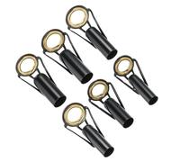 PATIKIL 6.5-10mm Fishing Rod Tip Repair Kit, 6pcs Stainless Steel Pole Ring Guide Replacement for Saltwater Freshwater Fishing, Golden