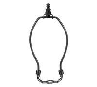 PATIKIL 6.5 Inch Lamp Harp Kit with 1" Tall Iron Finial, 1 Set Heavy Duty Bracket with Standard Saddle & Finial Detachable Shade Holder for Table Floor Lamps, Black