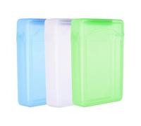 PATIKIL 6.5" x 4.5" Hard Drive Disk Case, 1Set Plastic Hard Disk Storage Box Portable Anti-Static Case for 3.5" External SSD HDD, White/Green/Blue