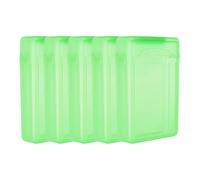 PATIKIL 6.5" x 4.5" Hard Drive Disk Case, 5Pcs Plastic Hard Disk Storage Box Portable Anti-Static Case for 3.5" External SSD HDD, Green