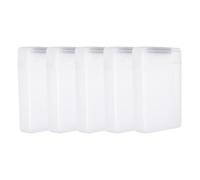 PATIKIL 6.5" x 4.5" Hard Drive Disk Case, 5Pcs Plastic Hard Disk Storage Box Portable Anti-Static Case for 3.5" External SSD HDD, White