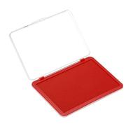 PATIKIL 6.5"x4.5" Large Stamp Pad, Washable Craft Ink Pad for Rubber Stamp Card Making Stamping Scrapbook Fingerprint Footprint Handprint Style 1, Red/Clear