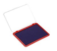PATIKIL 6.5"x4.5" Large Stamp Pad, Washable Craft Ink Pad for Rubber Stamp Card Making Stamping Scrapbook Fingerprint Footprint Handprint Style 1, Blue/Clear