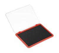 PATIKIL 6.5"x4.5" Large Stamp Pad, Washable Craft Ink Pad for Rubber Stamp Card Making Stamping Scrapbook Fingerprint Footprint Handprint Style 1, Black/Clear