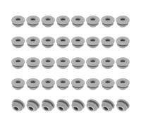 PATIKIL 6.5mm Diameter Silicone Hole Plug, 40 Pcs Round Snap in Type Locking Furniture Button Protective Cover Cap Head Fit for 6.5-7mm Hole for Seal Bulkhead Cylinder Hole, Grey