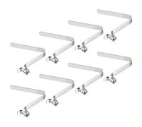 PATIKIL 6.5x4mm Kayak Paddle Snaps, 8 Pack Pole Push Button Spring Clips Steel Hollow Button Locking Tube Single Pin for Camping Awning Tent Pole