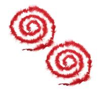 PATIKIL 6.6 Ft Feather Boas, 2 Pcs Feather for DIY Craft Sewing Trim Home Wedding Holiday Home Decor Graduation Party Christmas, Red