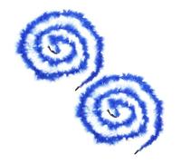 PATIKIL 6.6 Ft Feather Boas, 2 Pcs Feather for DIY Craft Sewing Trim Home Wedding Holiday Home Decor Graduation Party Christmas, Dark Blue