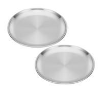 PATIKIL 6.7" Dia. Incense Burner Plate, 2 Pack Coil Incense Holder Alloy Ash Catcher Fireproof Incense Cone Pad Tray for Yoga Spa Room Office, Silver Tone