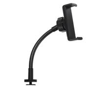 PATIKIL 6.7" Flexible Adjustable Gooseneck with Phone Clip, 1/4" Female Threaded and Hot Shoe Adapter for Most 1/4in Holder Threaded Adapter or Ring Light, Black, Black