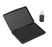 PATIKIL 6.7"x 4.7" Large Stamp Pad, Washable Craft Ink Pad with Ink for Rubber Stamp Card Making Stamping Scrapbook Fingerprint Footprint Handprint, Black