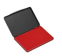PATIKIL 6.7"x4.7" Large Stamp Pad, Washable Craft Ink Pad for Rubber Stamp Card Making Stamping Scrapbook Fingerprint Footprint Handprint Style 1, Red/Black