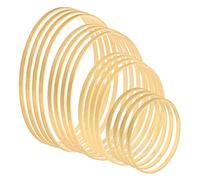 PATIKIL 6/8/10/12 Inch 4 Size Wooden Bamboo Floral Hoop, 16Pcs in 1 Set Craft Rings for DIY Wedding Wreath Decor Dream Catcher