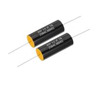 PATIKIL 6.8uF 250AC/400DC V Frequency Divider Capacitor, 2 Pcs Axial Audio Speaker Crossover Step-less Film Capacitor MKP Capacitor for Audio Equipment Appliances, Yellow