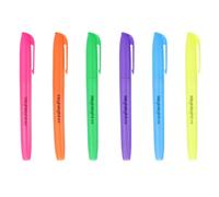 PATIKIL 6 Colors Highlighter, 6 Pack No Bleeds Highlighters Pens Neon Clear View Bright Quick Dry Pocket Marker Pen Sticks Chisel Tip Cute for Books Office Adults