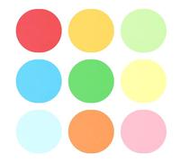 PATIKIL 6"Cutouts Paper, 54Pcs Circles Assorted Color Cut Outs Paper for Bulletin Board Art Office Classroom Party Spring DIY Craft Card Decor, Multicolor