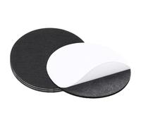 PATIKIL 6" Diameter Felt Furniture Pads, 4 Pack 1/5" Thick Lamp Base Felt Round Soft Adhesive Non-slip Anti-scratch Backed Felt Floor Protector for Lamp Furniture DIY Craft, Black