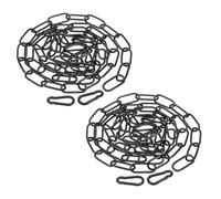 PATIKIL 6 Feet Black Finish Lighting Hanging Chain, 2 Set Metal Looping Chain for Hanging Plant Pendant Chandelier Light Fixture