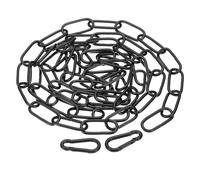 PATIKIL 6 Feet Black Finish Lighting Hanging Chain, Metal Looping Chain for Hanging Plant Pendant Chandelier Light Fixture