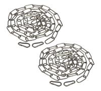 PATIKIL 6 Feet Bronze Finish Lighting Hanging Chain, 2pcs Metal Looping Chain for Hanging Plant Pendant Chandelier Light Fixture