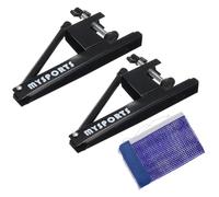 PATIKIL 6 Feet Collapsible Table Tennis Net and Post Set, Portable Ping-Pong Mesh Net Adjustable Post Up to 1.77-inch for Training Competition, Black Blue