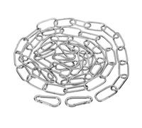 PATIKIL 6 Feet Silver Finish Lighting Hanging Chain, Metal Looping Chain for Hanging Plant Pendant Chandelier Light Fixture