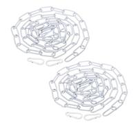 PATIKIL 6 Feet White Finish Lighting Hanging Chain, 2 Set Metal Looping Chain for Hanging Plant Pendant Chandelier Light Fixture