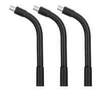 PATIKIL 6" Gooseneck, 3Pcs 3/8"-16 Female to Male Thread Metal Universal Hose Flexible Arm Gooseneck Tube Extension Holder for Action Camera, Phone, Microphone, Black
