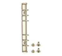 PATIKIL 6 Holes Ring Binder, A6 Notebook 20mm Book Binding Kits Planner Maker Binder Ring Clip Mechanisms with Screw for Journal Bill Paper, Gold, 1 Set